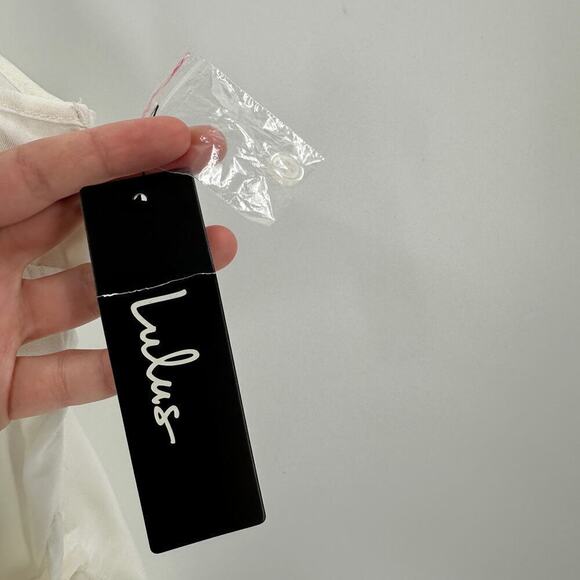 NWT Lulus White Adjustable Strap V-Neck Side Tie Wrap Cami Top Size Large - Picture 4 of 11